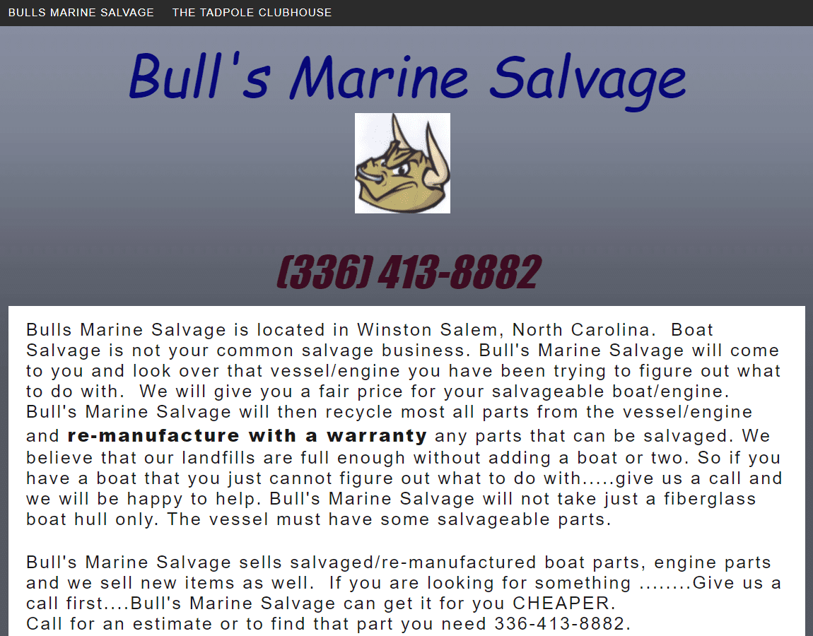 Bull’s Marine Salvage – North Carolina