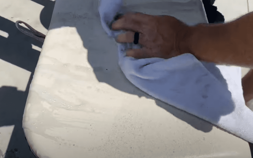Wipe the debris using a microfiber cloth