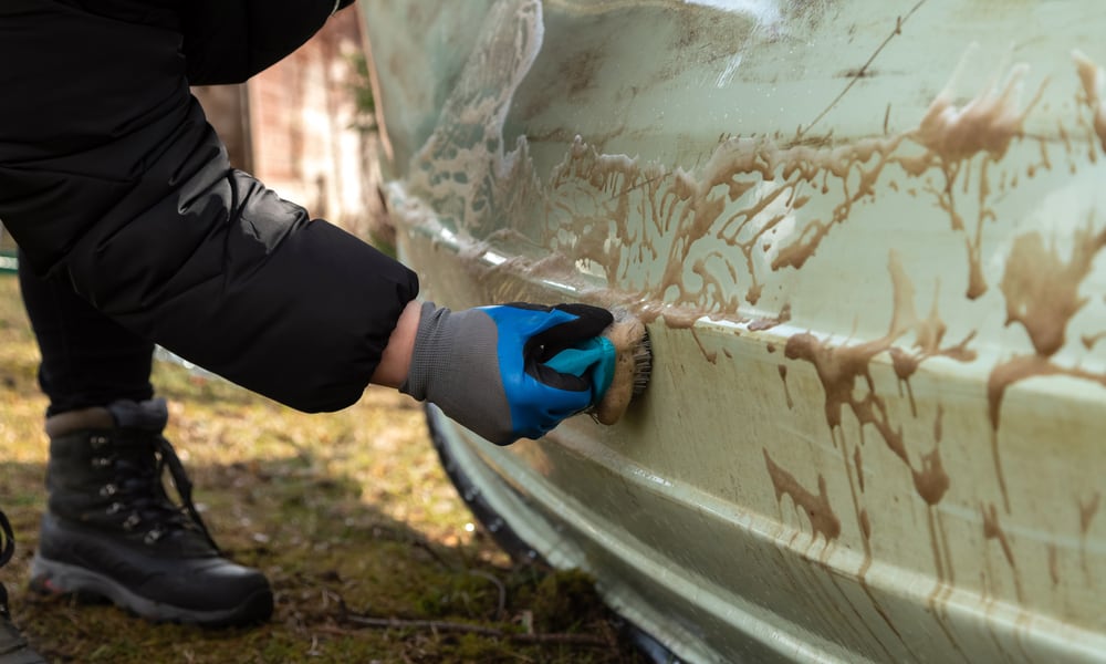 Sand-Down-Any-Cracks-on-the-Boat